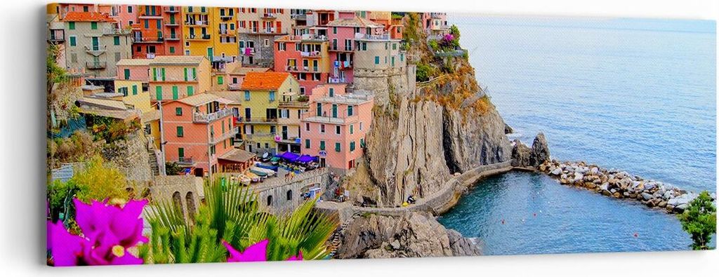 Bild auf Leinwand - Leinwandbild - Italien küste felsen Produktbild 