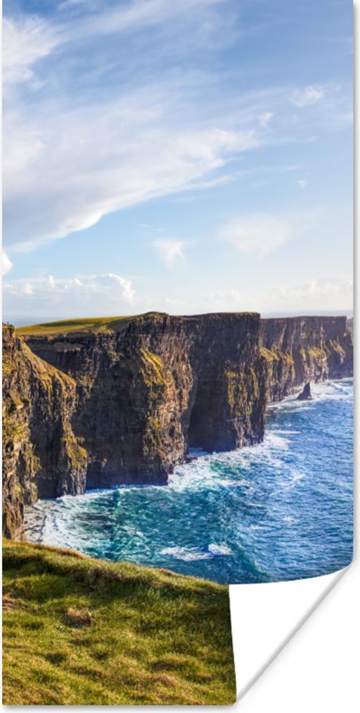 MuchoWow Poster Wolkendecke über den irischen Cliffs of Moher 20x40 cm - Plakat - Foto