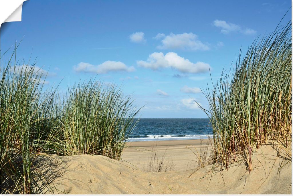 ARTland Poster Blick aus der Düne auf das Meer Größe: 60x40 cm