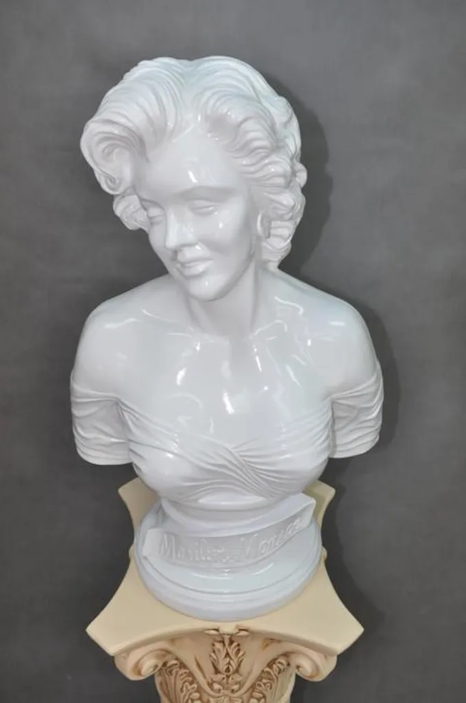 Statue Marylin Monroe Buste Design 30cm Sculpture Décorative de Luxe - 4