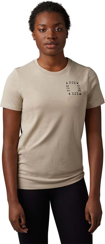 FOX Kurzarm Fahrrad-Shirt - HINKLEY LADY - Beige S