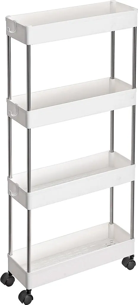 Carrello Salvaspazio 15cm con Ruote - Organizer Mobile per Spazi Stretti