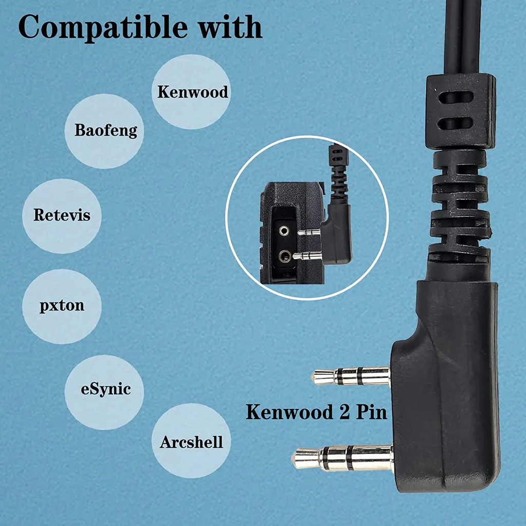 Microfono Retevis a Gola per Viaggi e Outdoor - RT24 RB85 RT5R - 7
