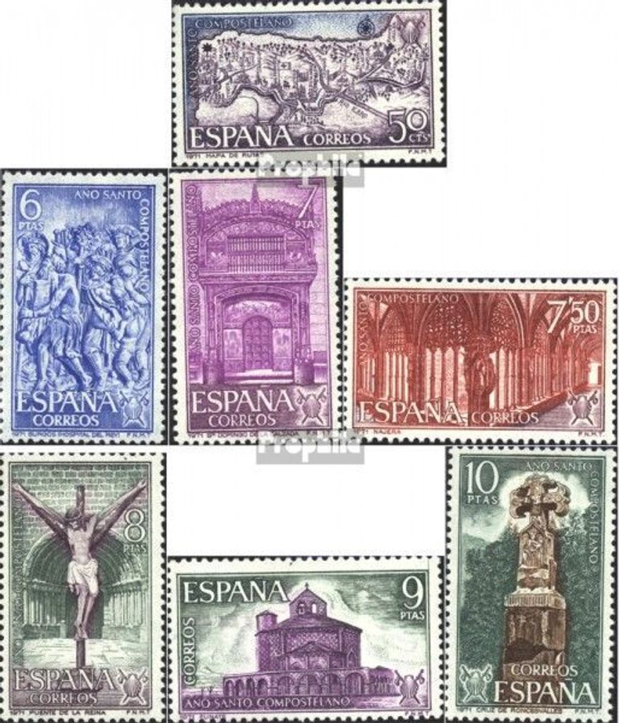 Briefmarken Spanien 1971 Mi 1942-1948 (kompl.Ausg.) postfrisch Heiliges Jahr
