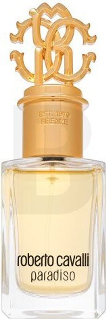 A bottle of Roberto Cavalli Paradiso Eau de Parfum.