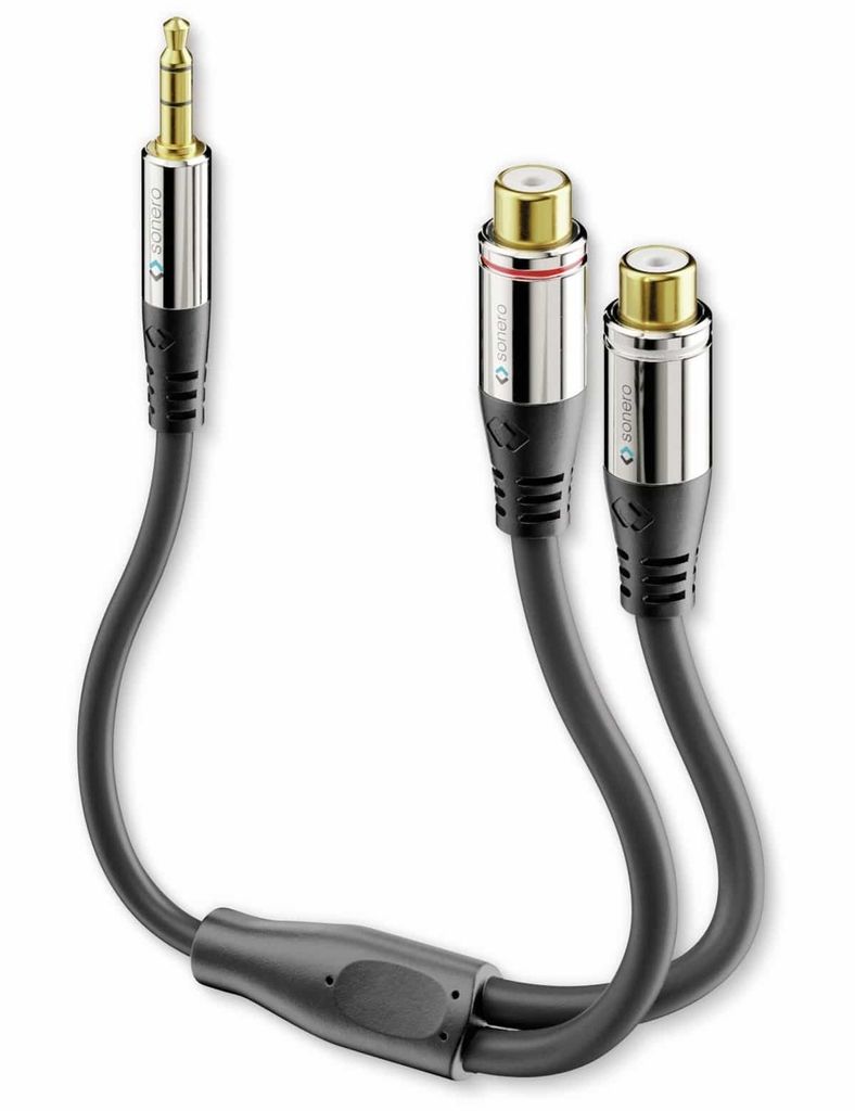 PureLink sonero 3,5mm auf 2x Cinch Audio Adapter Kabel 0,25m Klinke / Cinch Audio Adapter, 0,20m (S-ACA003)