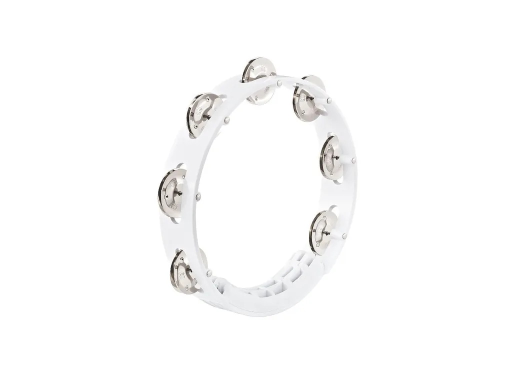 Tambourin à main Meinl Headliner blanc avec double rangée de cymbalettes