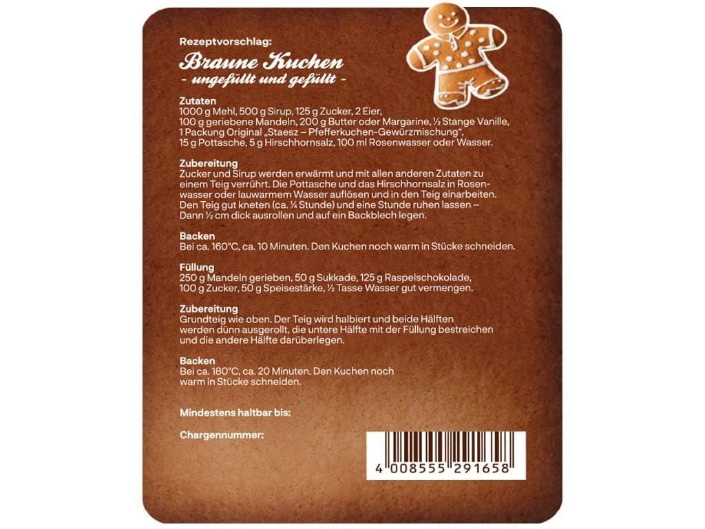 Staesz Pfefferkuchengewuerz 20 g Produktbild 