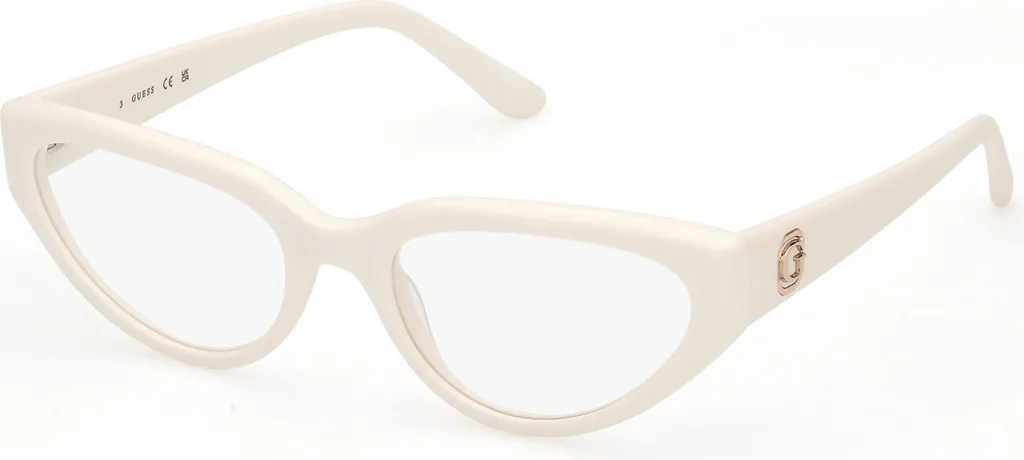 Guess GU50113 021 Occhiali da Vista Donna Cat-Eye Bianco Brillante