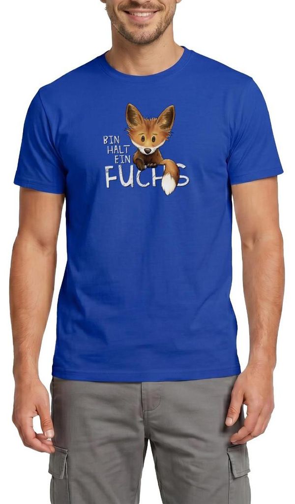 Spreadshirt Bin Halt Ein Fuchs Statement Lustiger Spruch Männer T-Shirt, XL, Dunkelblau