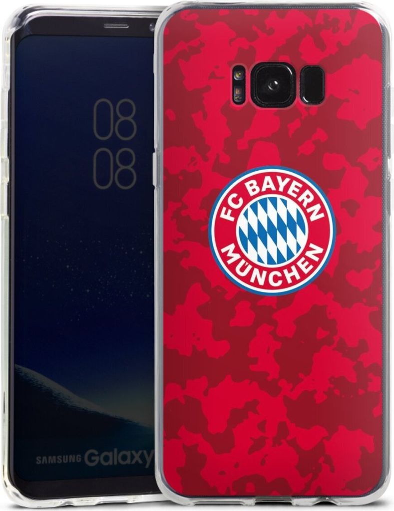 DeinDesign Handyhülle für Samsung Galaxy S8 Plus Silikon Hülle Case Smartphone Schutzhülle FC Bayern München Camouflage FCB