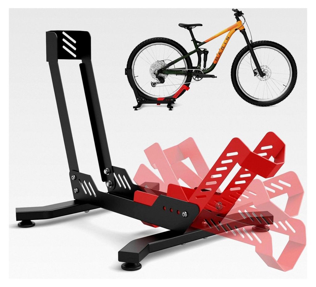Fahrradständer für den Boden, geeignet für 26”-29” Mountainbikes, E-Bikes, Rennräder, MBTs, Ausstellungsständer für Hinterrad und Vorderr...