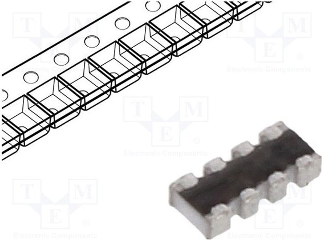 100x Widerstandsnetzwerk: Y 0804 Anz.Widerstand: 4 330Ω SMD 63mW YC124-JR-07330RL Widerst