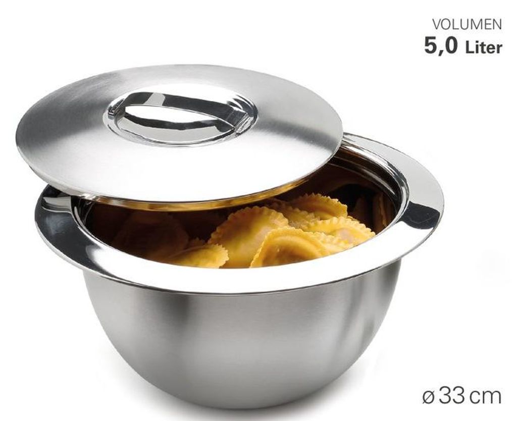 Karl Weis Thermo bowl con coperchio Ø 33 cm, 5 L, acciaio Immagine del prodotto 