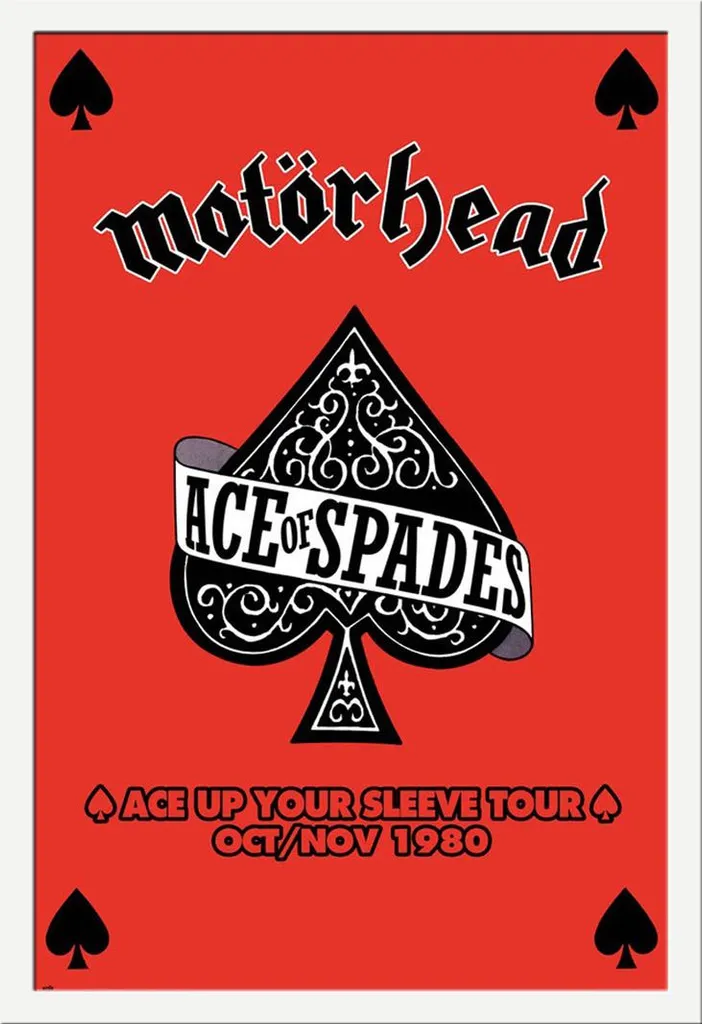 Poster Motorhead 61x91,5 con Cornice Shinsuke Bianca MDF e Acrilico