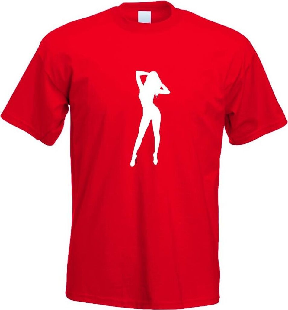 Kiwistar - T-Shirt - rot - y Girl Motiv Bedruckt Funshirt Design Print - mit Motiv Bedruckt - Funshirt Design - Sport - Freizeit - Herren - M