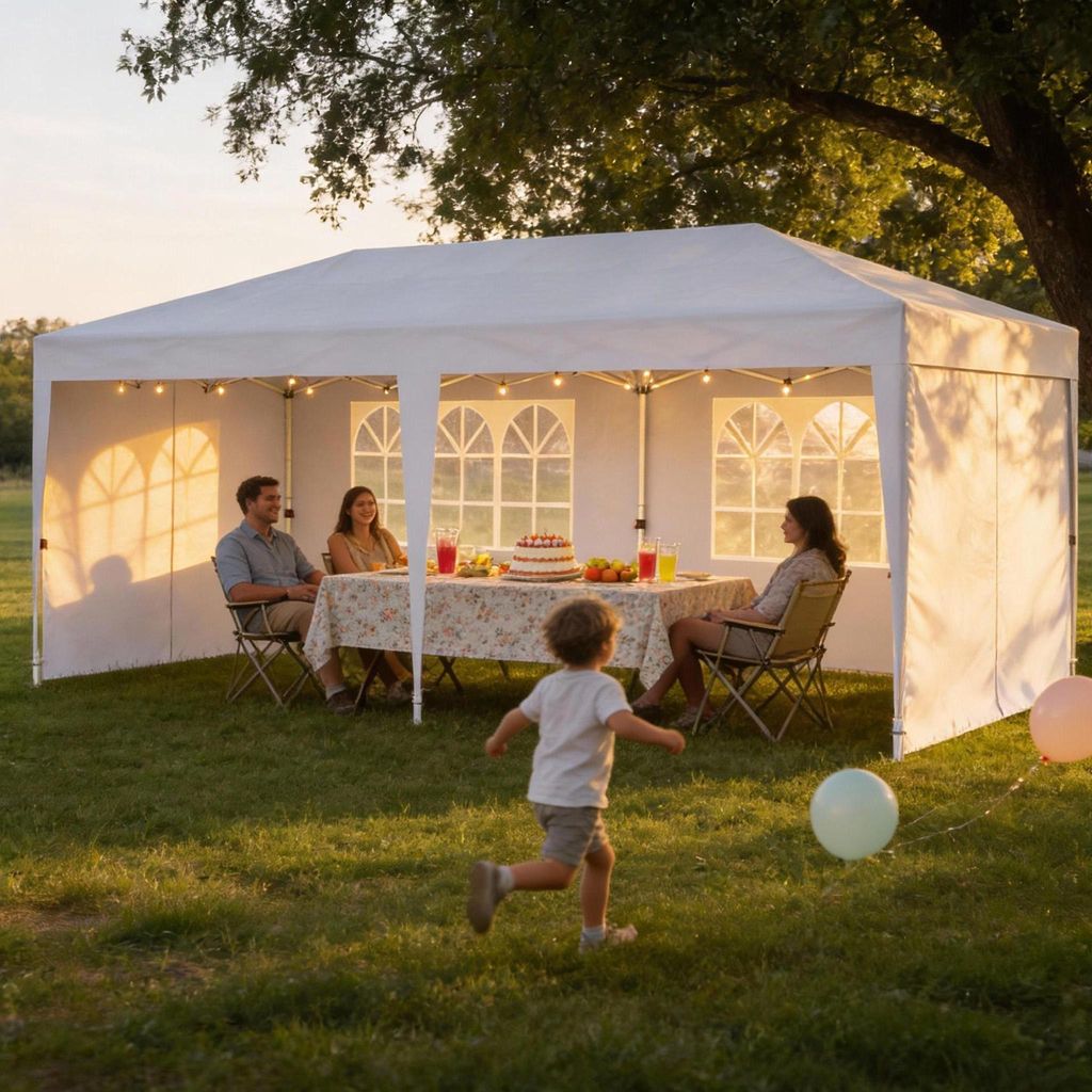 ACXIN Pavillon 3x6 m faltbar wasserdicht UV-Schutz mit 6 Seitenwänden (Fenster & Reißverschluss), vielseitiges Party- & Garten-Zelt inkl. Tasche ...