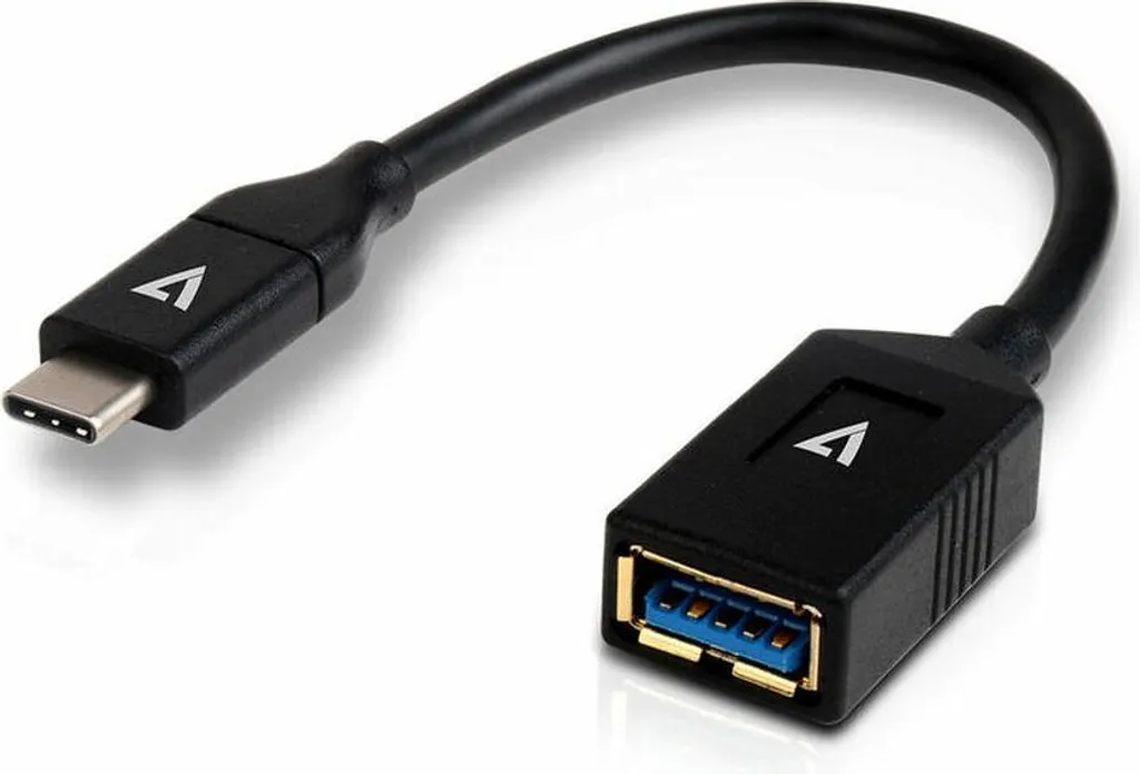 Câble USB C robuste V7U3C-BLK-1E Noir - Haute Vitesse et Finition Durable