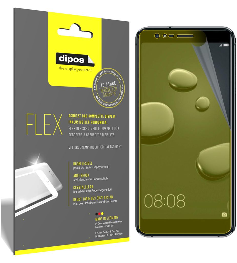 3x Haier P10 Schutzfolie Folie, 100% Displayabdeckung, dipos Flex