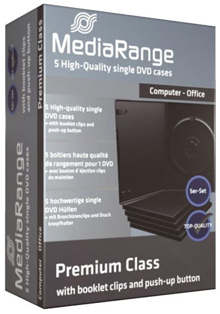MediaRange BOX30, DVD-Hülle, 1 Disks, Schwarz, Kunststoff, Produktbild 