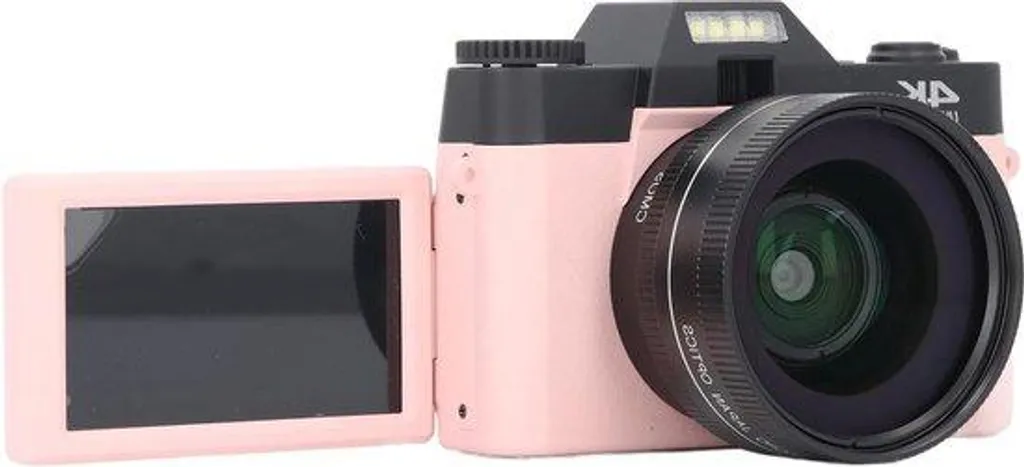Appareil photo compact 4K 48 MP avec zoom 16x rose pour vlogging
