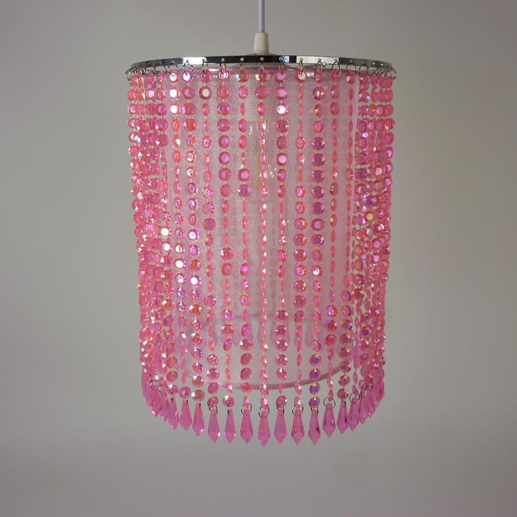 Leuchtenschirm STARLET SHORTY pink Kunststoff-Perlen pink Produktbild 