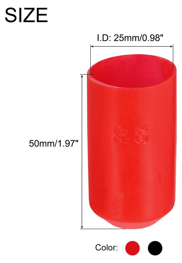 30 Stš¹ck Schrumpfkappen 25mm ID x 50mm L Gummikappen Hitzebest?ndig, 3:1 Schrumpfverh?ltnis Gummistopfen mit Kleber, Gummi Schutzkappen fš¹r S...