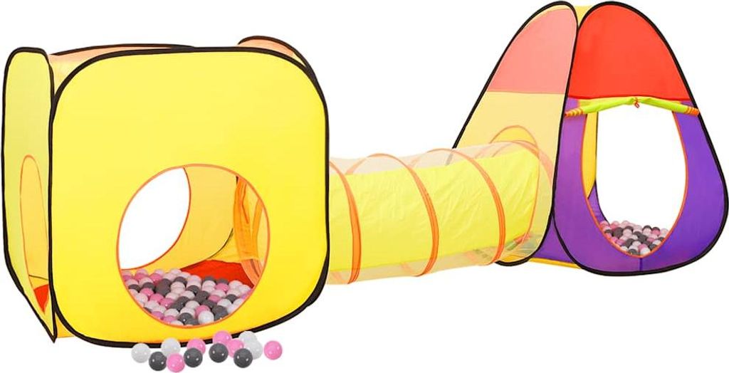 vidaXL Spielzelt mit 250 Bällen Mehrfarbig 255x80x100 cm