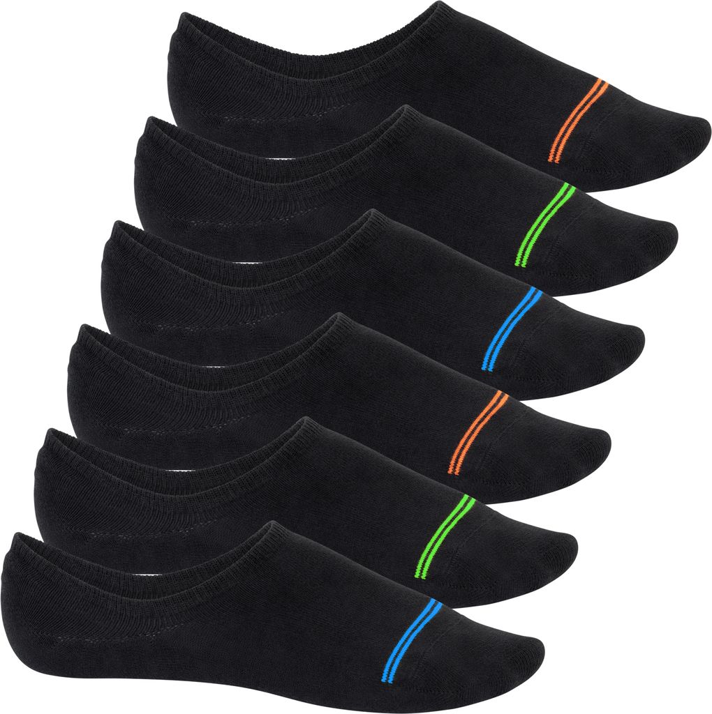 Footstar Damen und Herren Füßlinge (6 Paar) No Show Footies Produktbild 