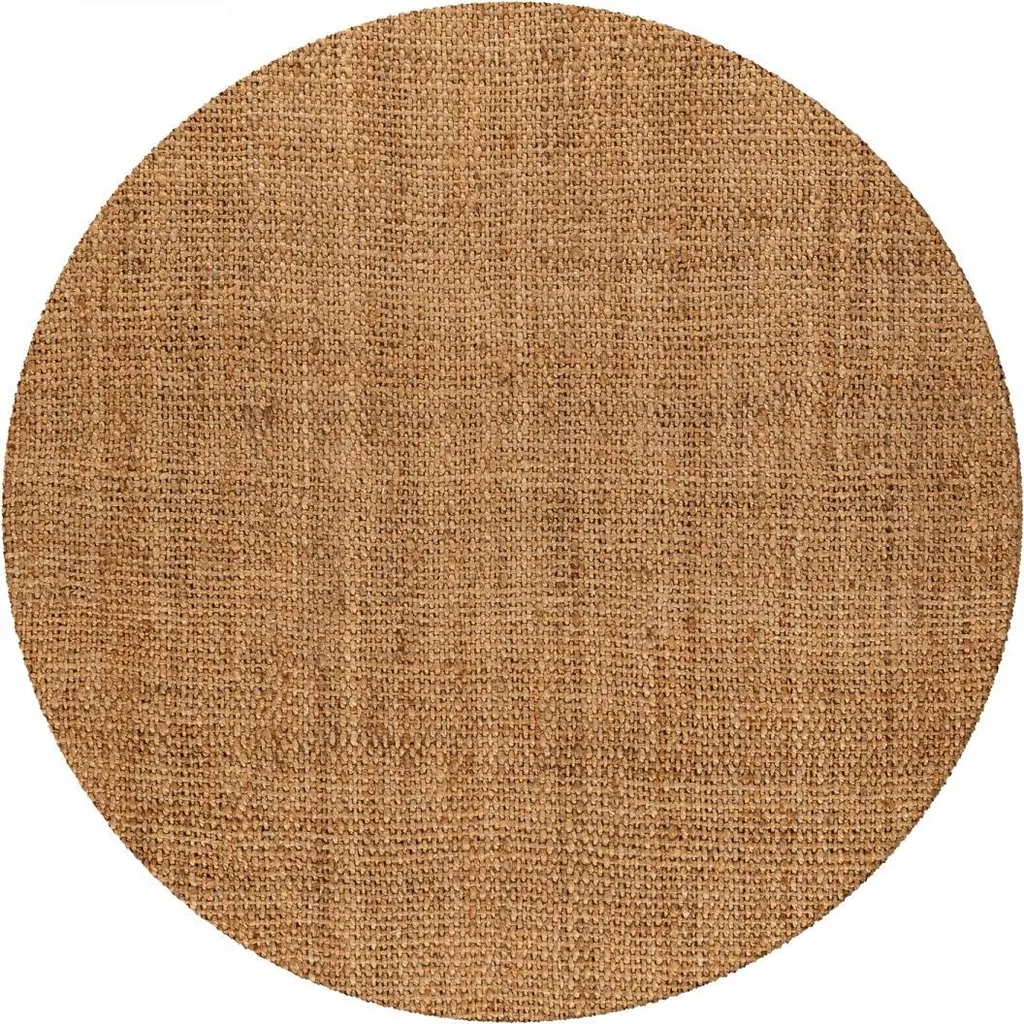 Tapis de salon rond LYN47 JUTE B - Idéal sous une table ou un fauteuil