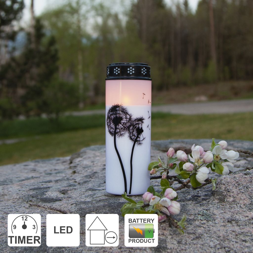 Star Trading LED Grabkerze, Gedenkkerze, Dandelion‘, Timer, Produktbild 11