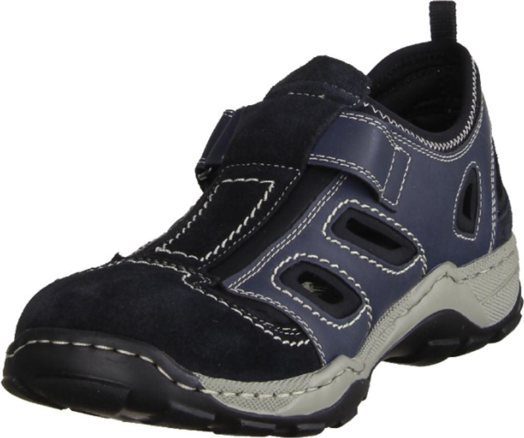 Rieker Herren Klett Halbschuh durchbrochen dunkelblau 44 Produktbild 37