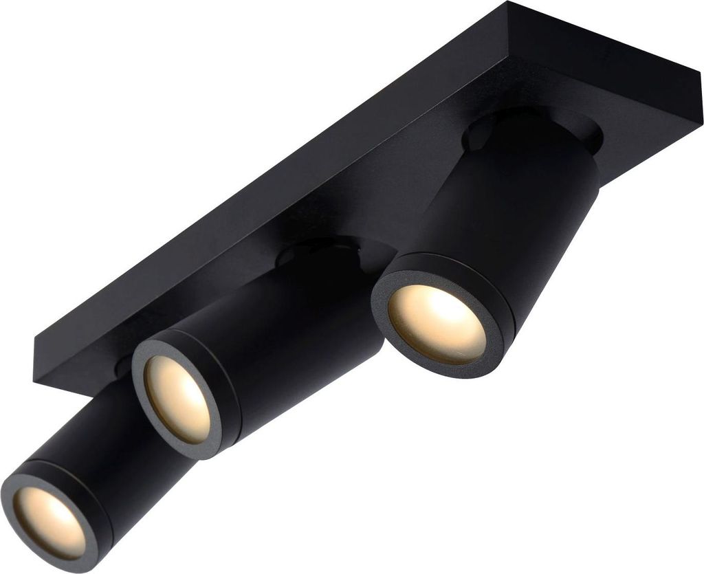 Badezimmerlampe Aluminium GU10 IP44 verstellbar Schwarz Produktbild 