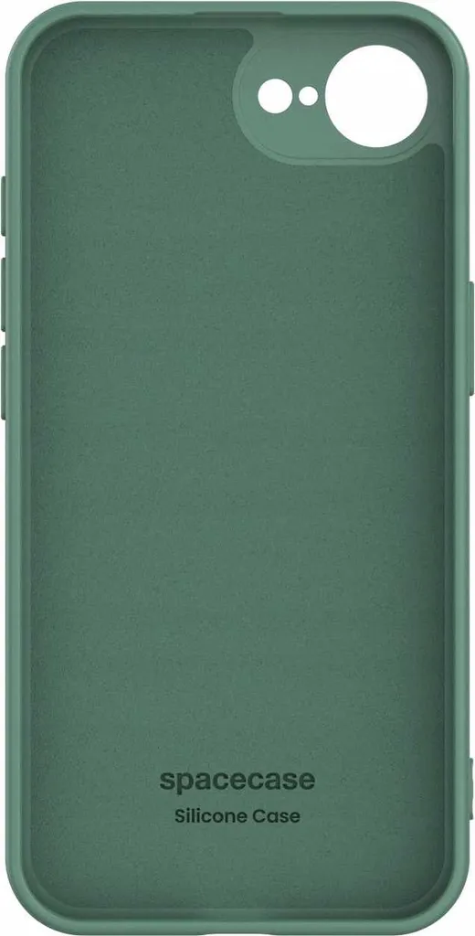 Coque en silicone SPACECASE pour iPhone 16E Vert - Protection Soft Touch