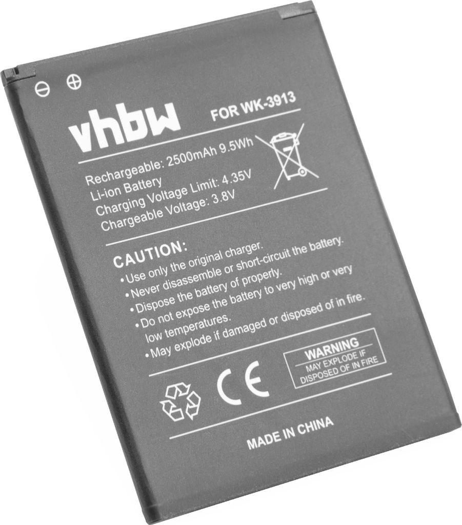 vhbw Akku Ersatz für Wiko 3913 für Handy Smartphone Telefon Produktbild 