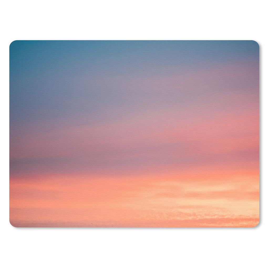 MuchoWow Mauspad Mousepad Sonne - Himmel - Wolken - Rosa 40x30 cm - Mousepads - Maus Mat - Pad - Mausunterlage - Anti Rutsch