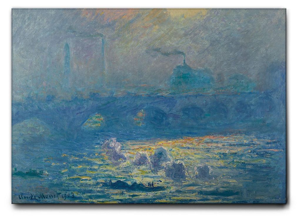 Giallobus - Waterloo-Brücke - Claude Monet - 140L x 100B cm Produktbild 