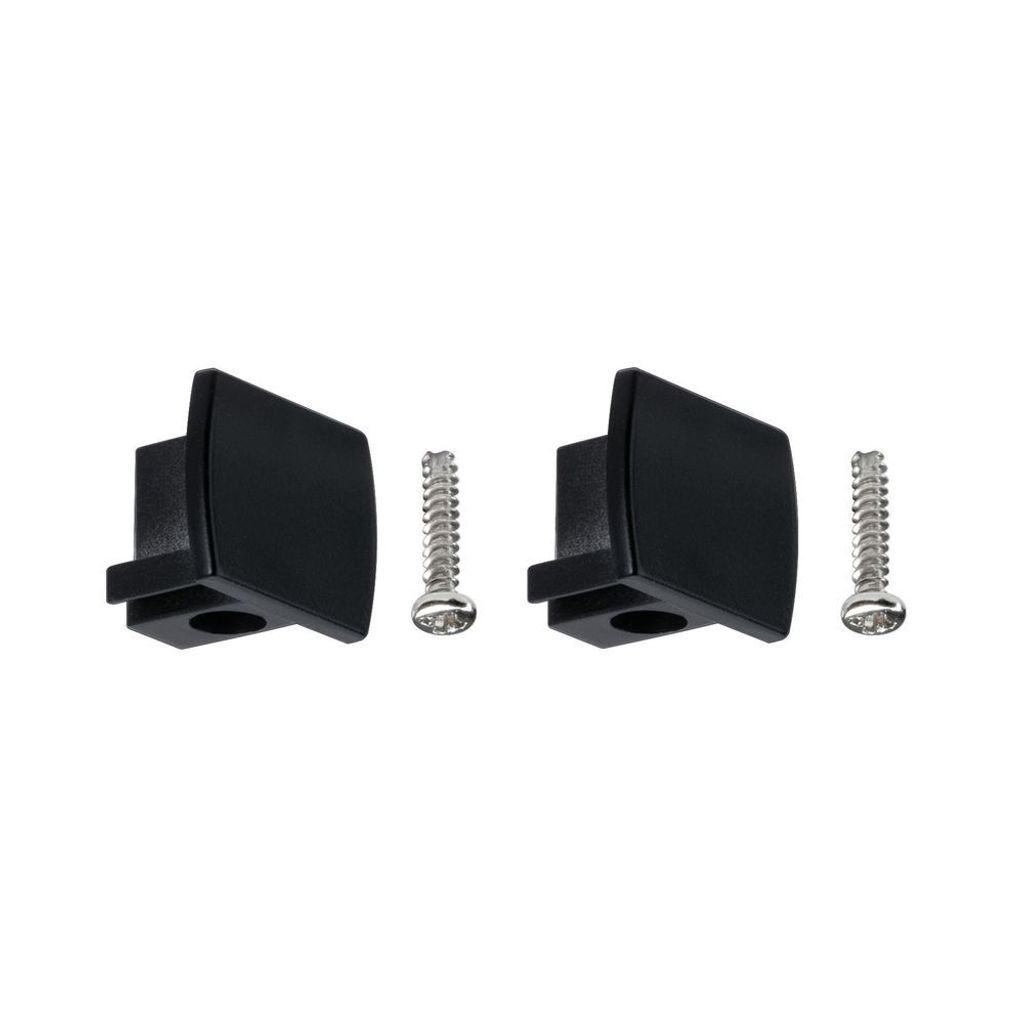 Paulmann URail Universal Endkappen 2er Pack schwarz 1,3 x 2,1 cm