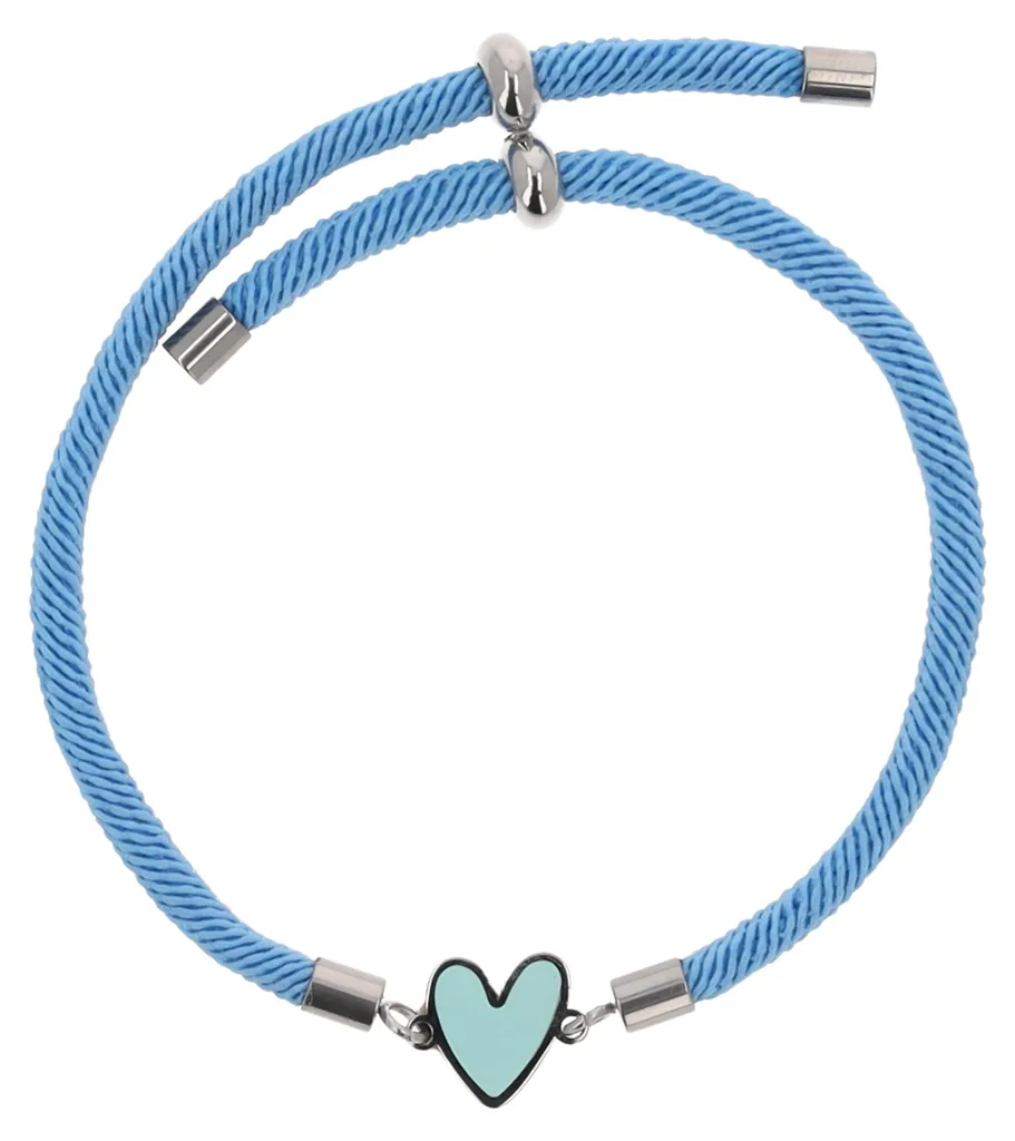 Bracelet femme NAHIMA bleu argenté ajustable : le confort d'une taille unique