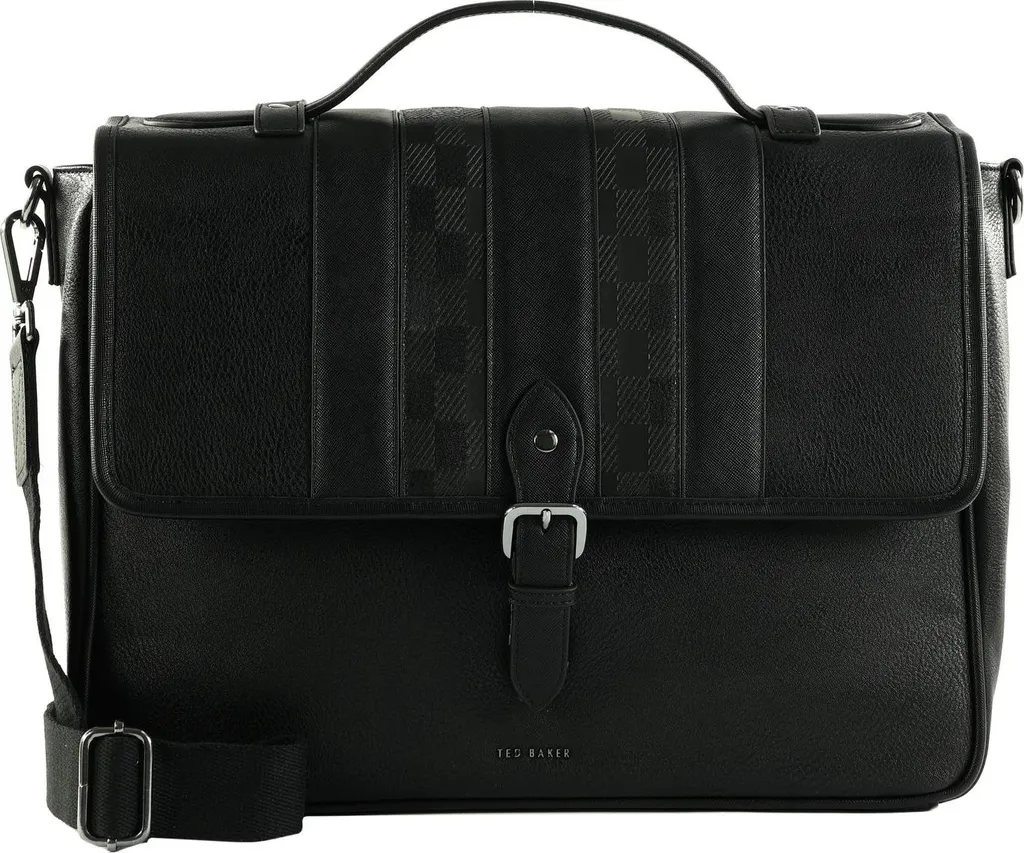 Ted Baker Wayvees Mallette Ordinateur Portable House Check Noir Satchel
