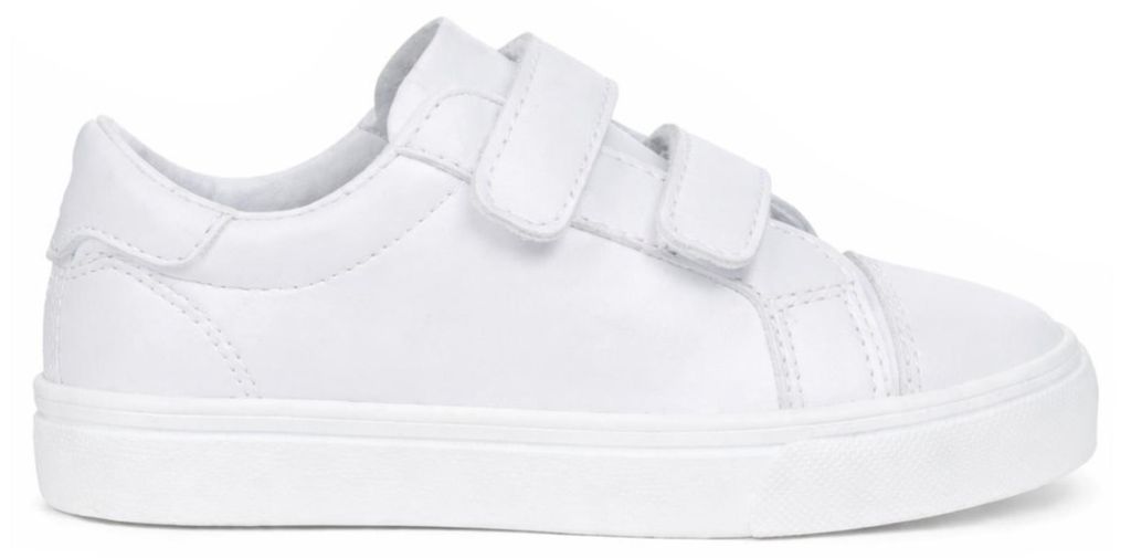 Kinder Kunstleder Sneaker Klettverschluss Freizeitschuhe Weiß Fabriano Gr.33
