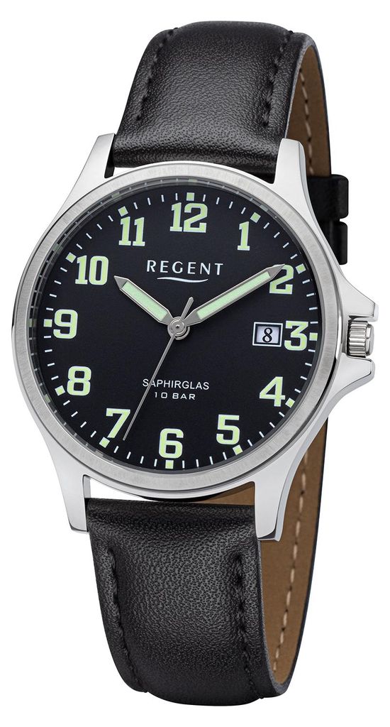 REGENT Herrenuhr F1259 Edelstahl Quarzwerk Produktbild 