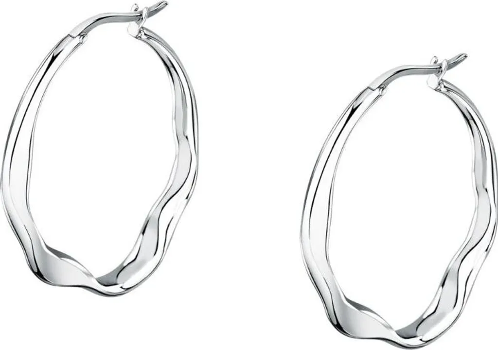 Boucles d'oreilles Créoles T-Design en Acier pour Femme Moderne