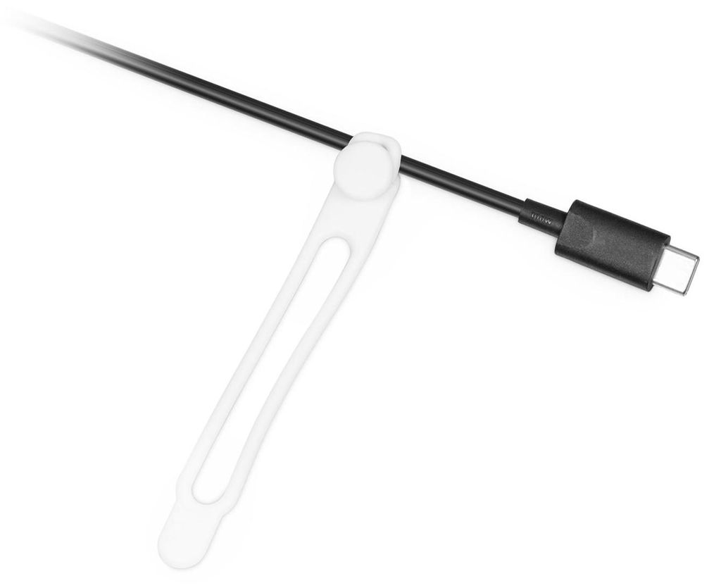 BerryBase Flexible Silikon Kabelbinder, dehnbar, wiederverwendbar, 20 Stk. - Farbe: Weiß