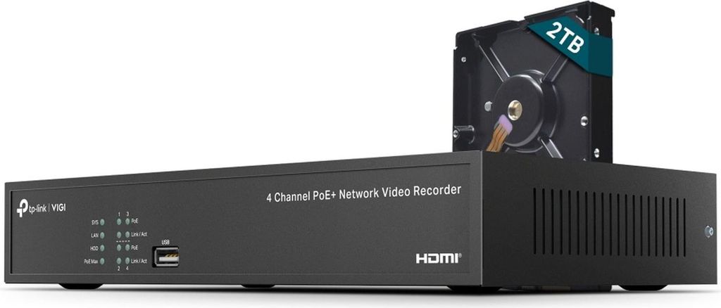 VIGI Grabador IP NVR1004H-4P-2TB Rack 01 HDD 04 C Imagen del producto 
