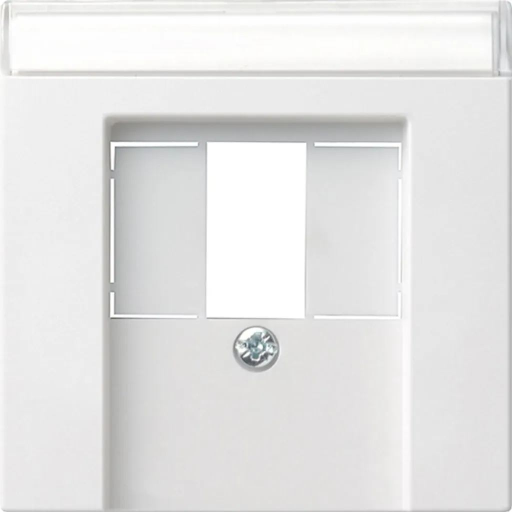 Gira 087603 Plaque Centrale TAE RWS-GL pour Prise de Téléphone Blanche