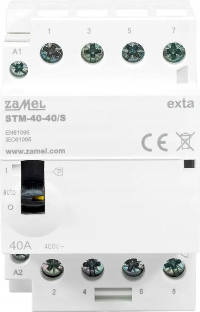 Contacteur 40A Zamel avec commande manuelle - 4 NO Sécurité Electrique