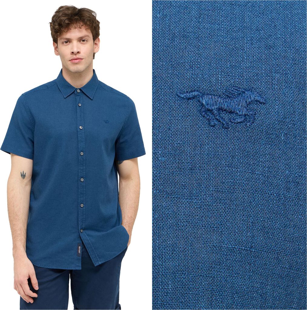 Mustang Mustang Berkeley Insignia Blue 1015233 5230 Hemd Produktbild 