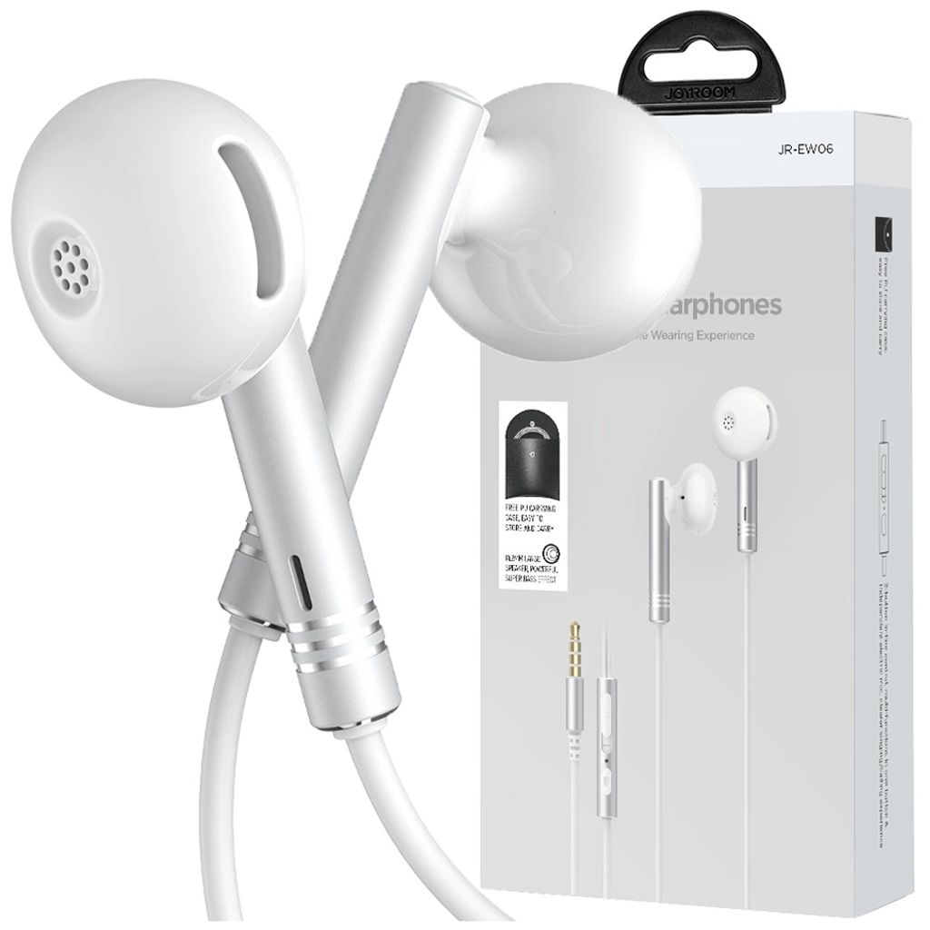 Cuffie A Filo Joyroom Serie Jr-Ew06 In Metallo - Argento E Immagine del prodotto 