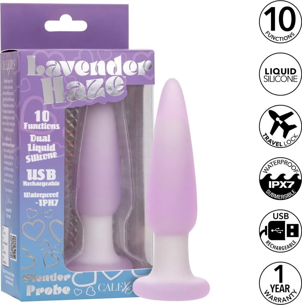 Vibromasseur baguette fine Lavender Haze Slender Probe en silicone Vibromasseur baguette fine Lavender Haze Slender Probe en silicone